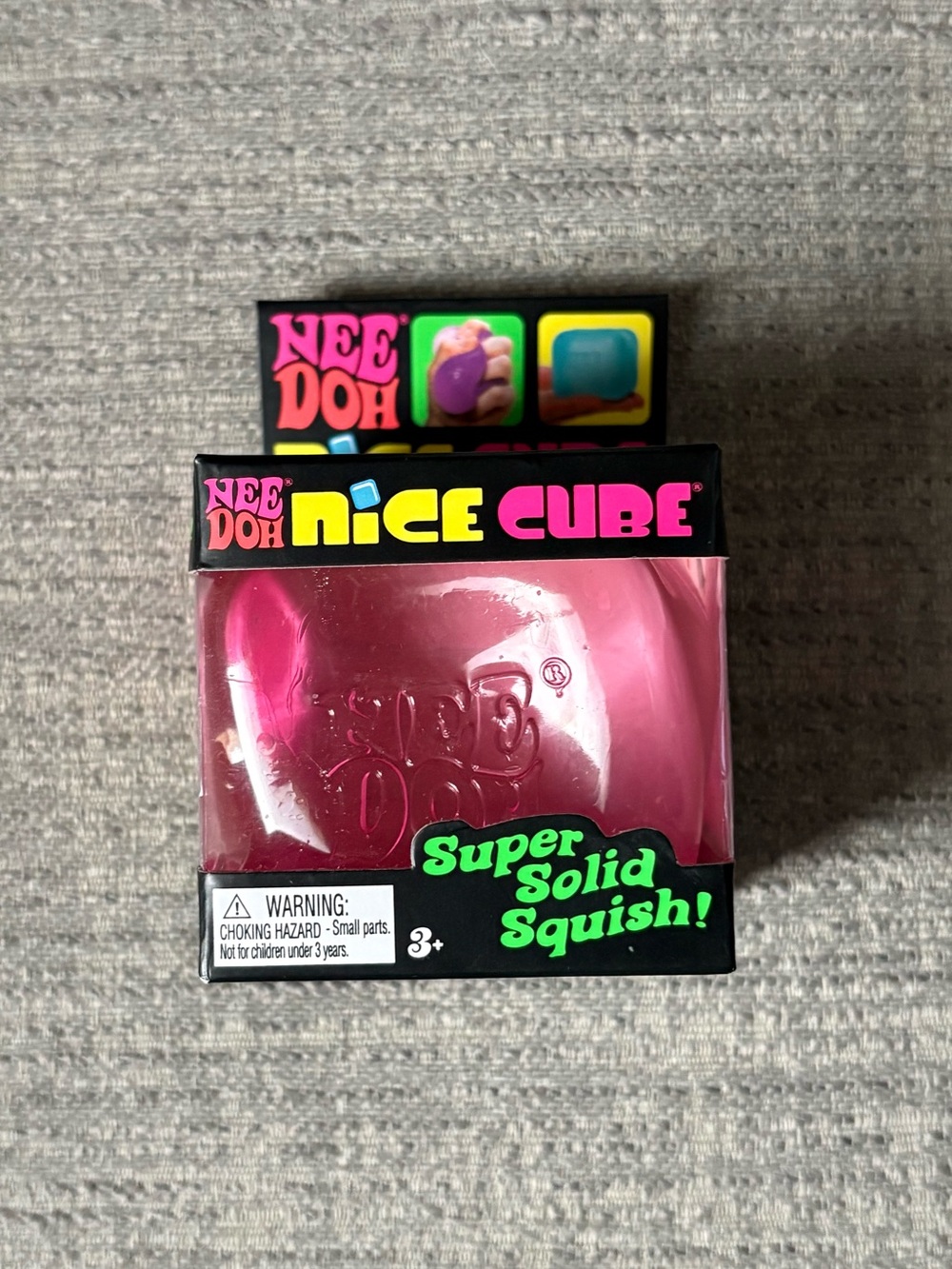 NeeDoh Nice Cube Pink Super Solid Squish Brand New